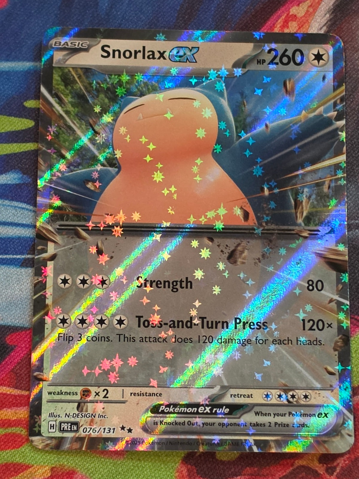 Snorlax ex Double Rare SV: Prismatic Evolutions 076/131 NM Pokemon