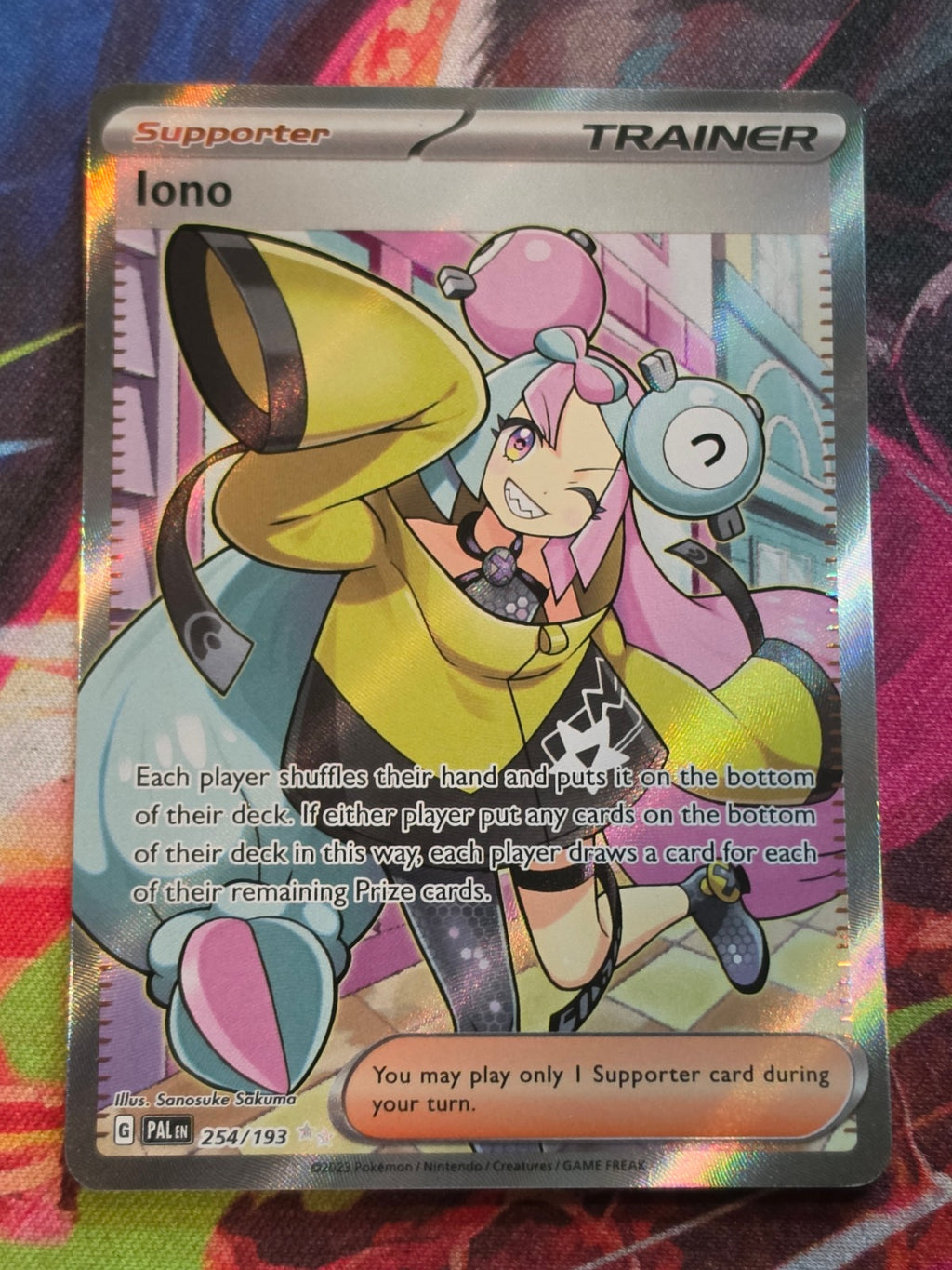 Iono Ultra Rare SV02: Paldea Evolved 254/193 NM-/LP+ Pokemon