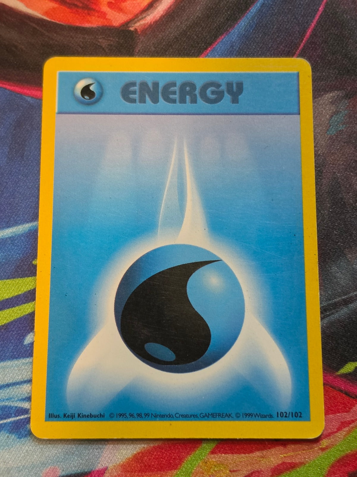 Water Energy Shadowless Base Set Common 102/102 LP Pokemon