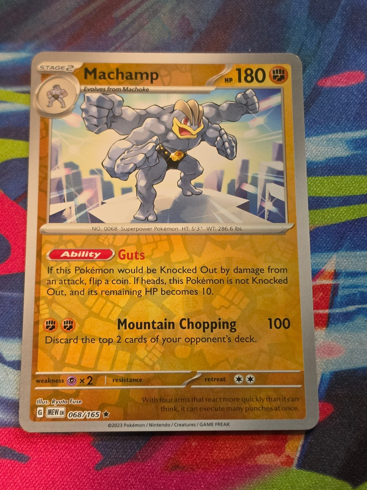 Machamp Reverse Holo Rare SV: Scarlet & Violet 151 068/165 NM