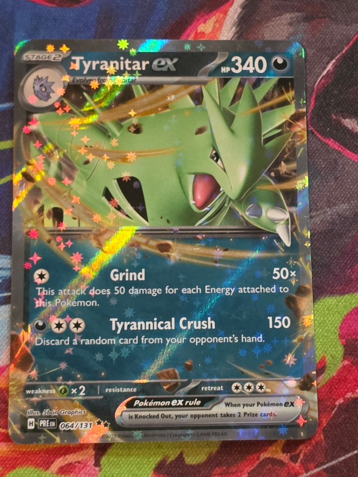 Tyranitar ex Double Rare SV: Prismatic Evolutions 064/131 NM Pokemon