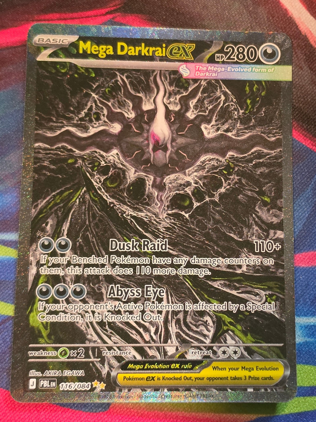 Mega Darkrai ex Special Illustration Rare Pitch Black 116/084 NM Pokemon