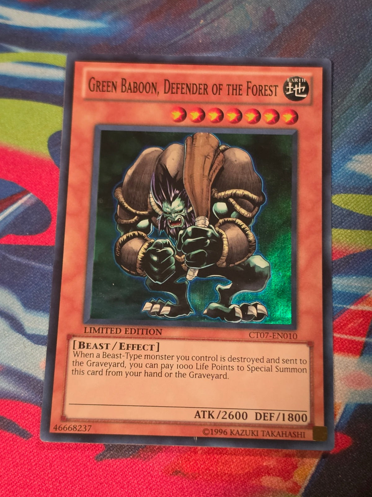 Green Baboon, Defender of the Forest Super Rare 2010 Collectors Tins CT07-EN010 LP