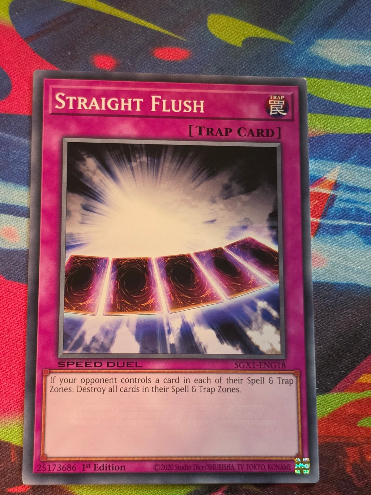 Straight Flush Common Speed Duel GX: Duel Academy Box SGX1-ENG18 1st Edition LP Yu-Gi-Oh!