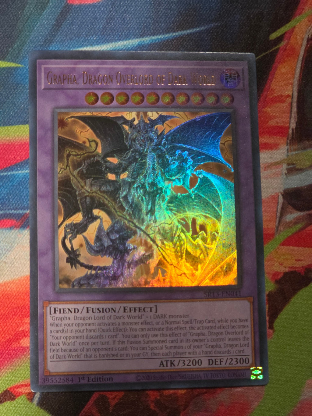 Grapha, Dragon Overlord of Dark World Ultra Rare Structure Deck: Dark World SR13-EN041 1st Edition LP Yu-Gi-Oh!