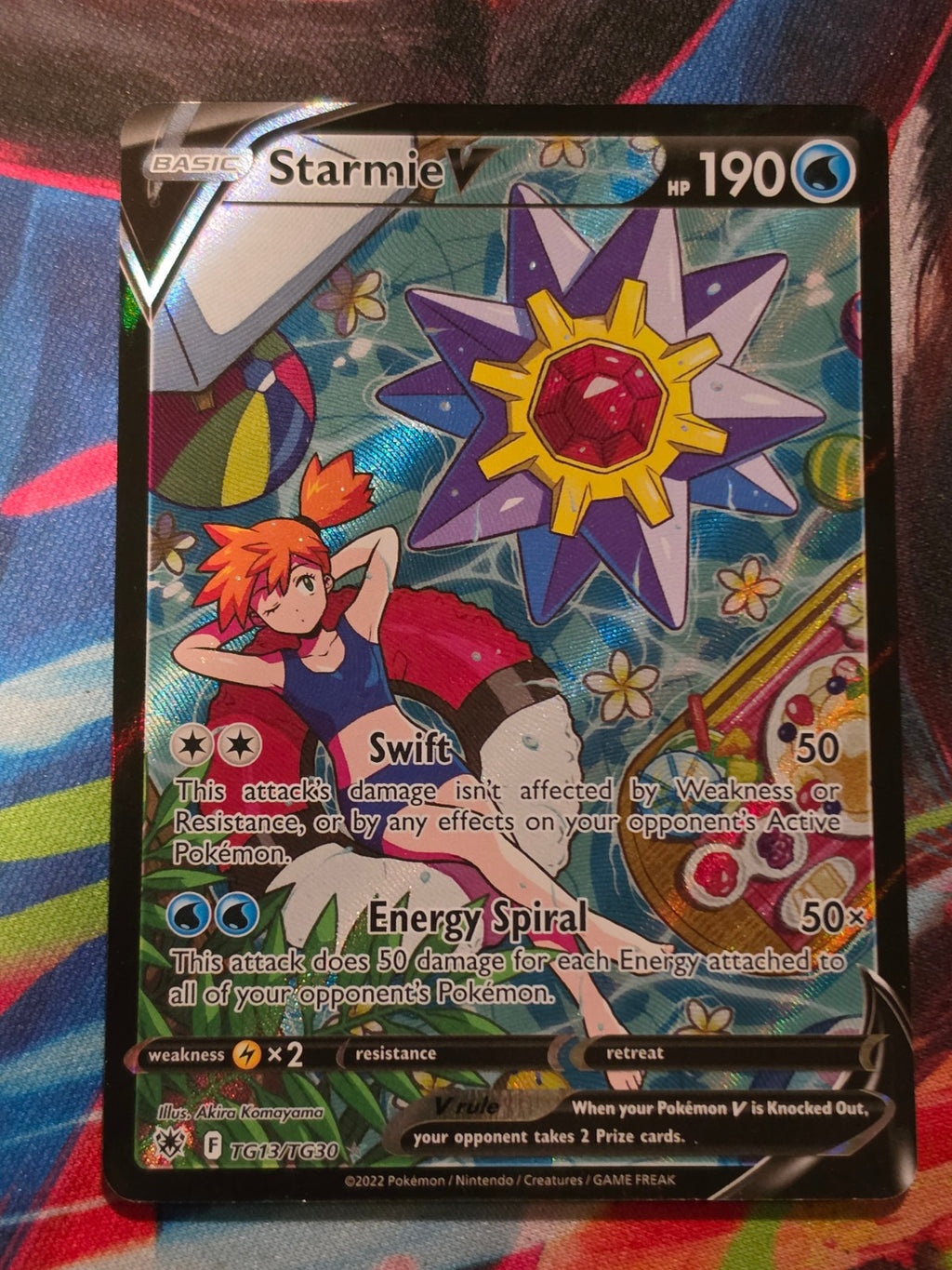 Starmie V Ultra Rare SWSH10: Astral Radiance Trainer Gallery TG13/TG30 MP * Clean front, bubbling on back around edges Pokemon
