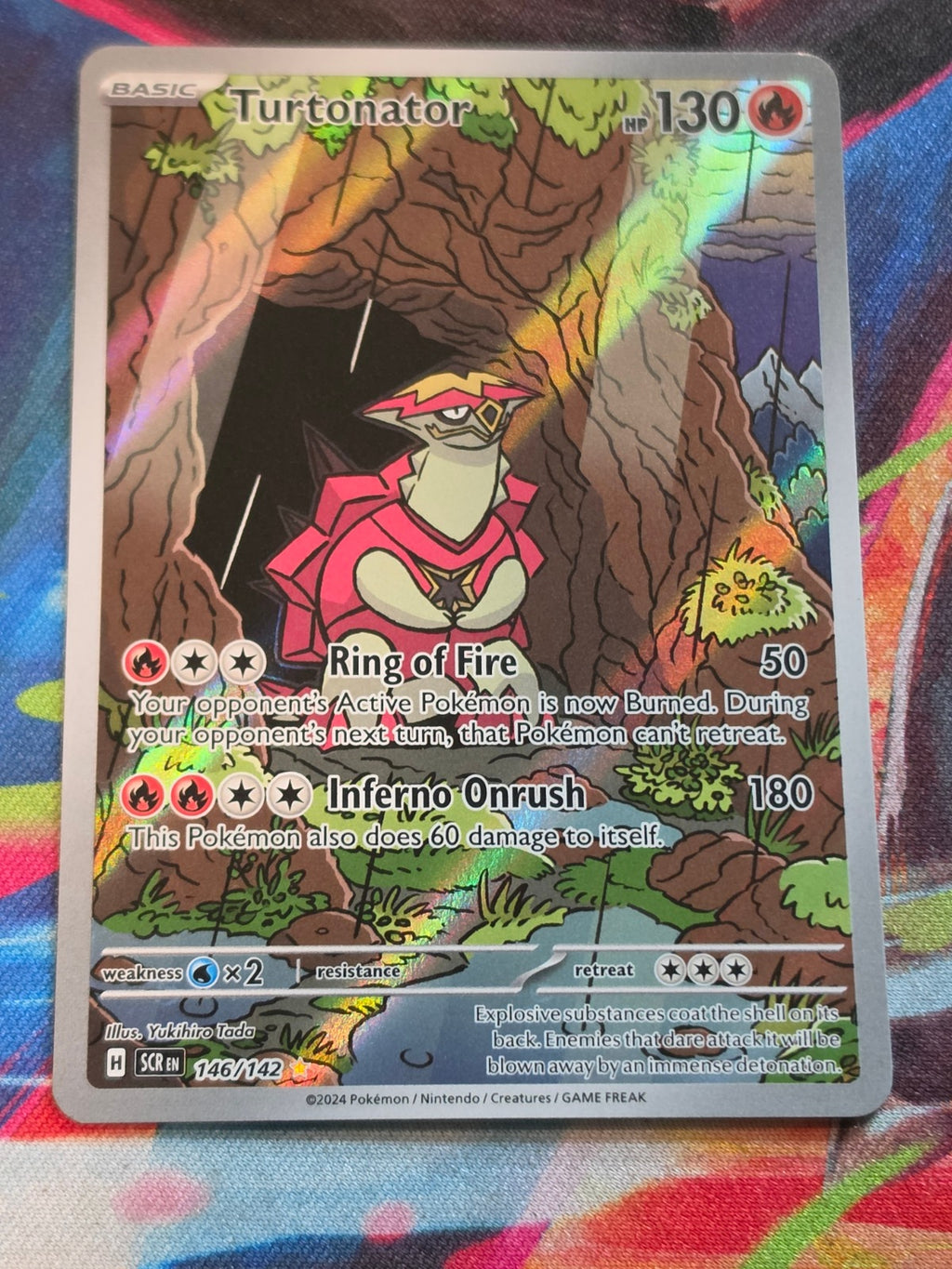 Turtonator Illustration Rare Stellar Crown 146/142 NM Pokemon