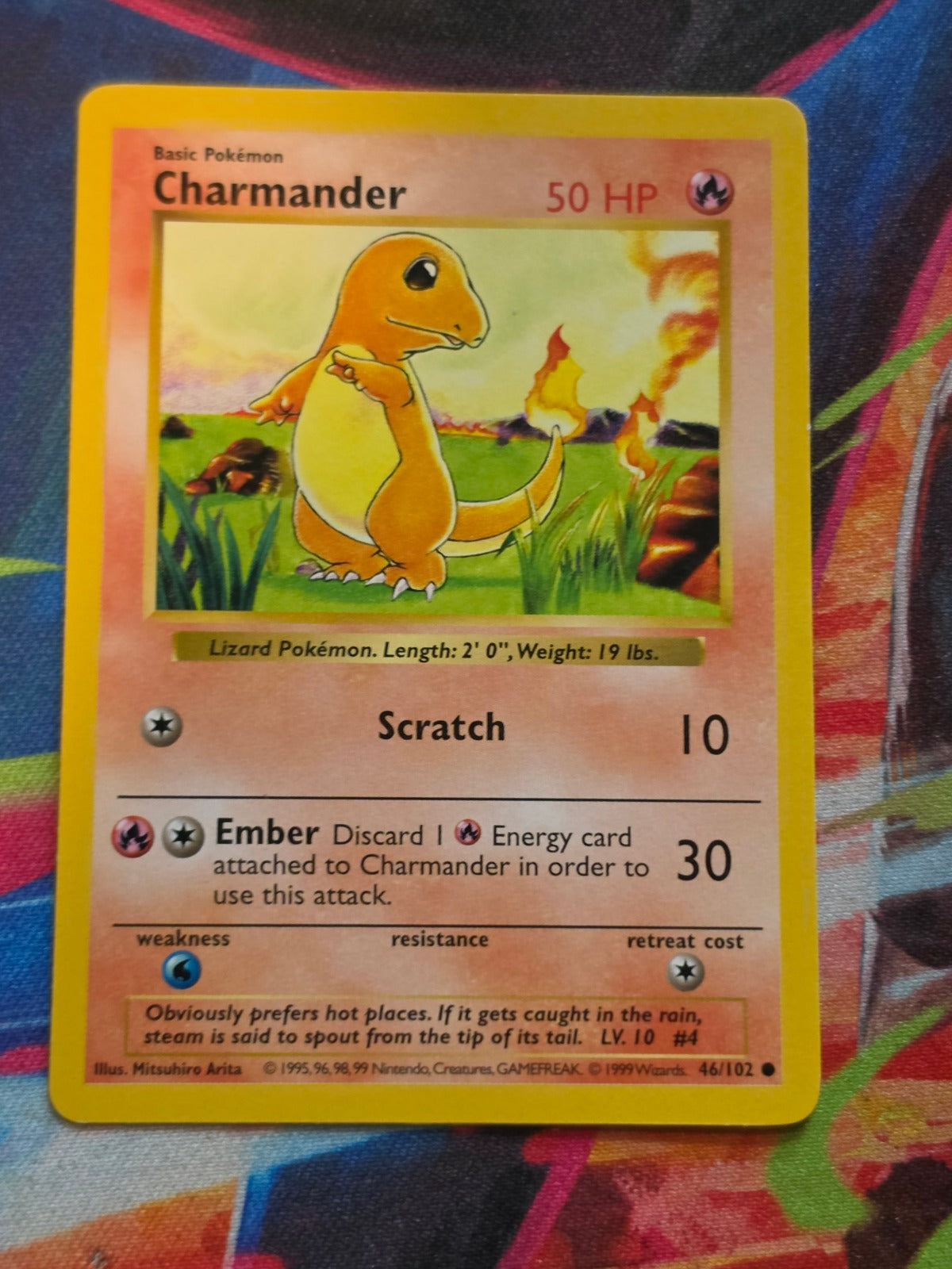 Charmander Shadowless Base Set Common 046/102 NM-/LP+ Pokemon