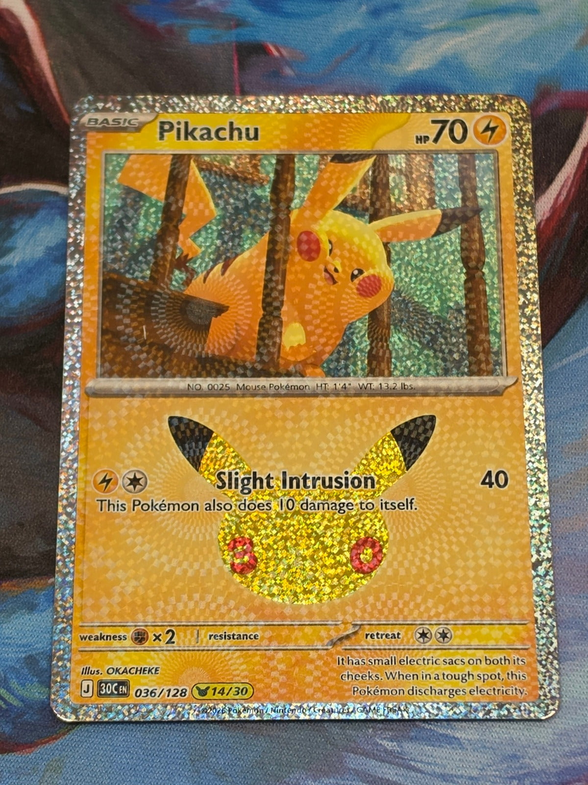 Pikachu - 036/128 - ME: 30th Celebration - Pikachu Rare - NM - Pokemon
