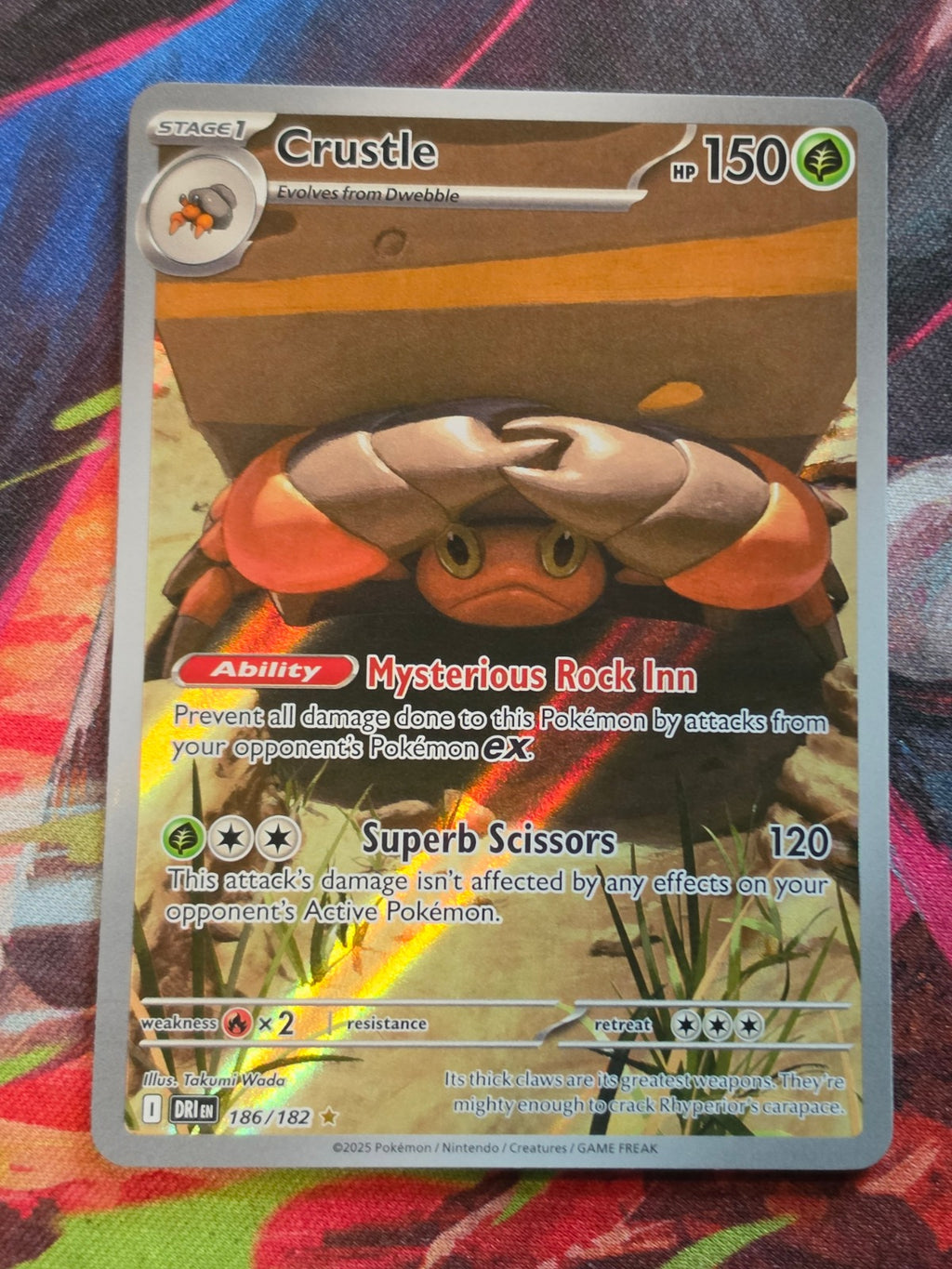 Crustle Illustration Rare SV10: Destined Rivals 186/182 NM- Pokemon