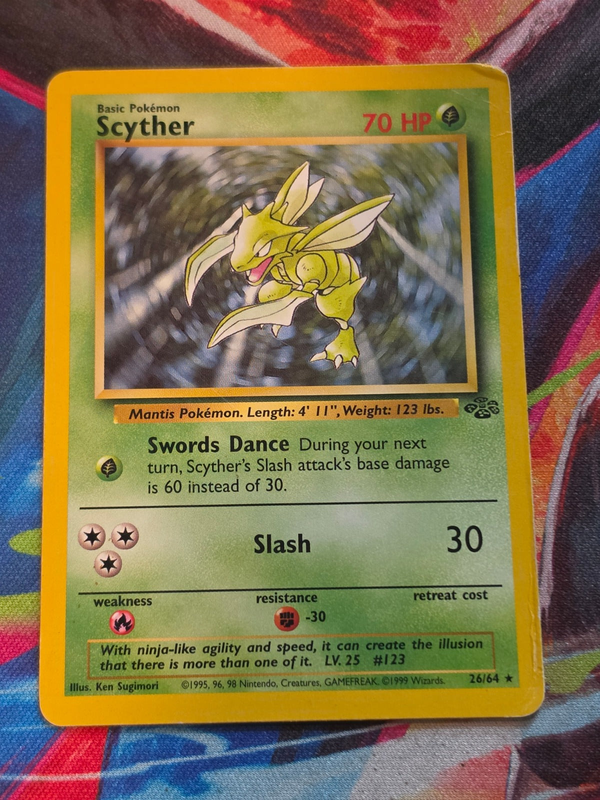 Scyther (26) Unlimited Rare Jungle 26/64 HP Pokemon