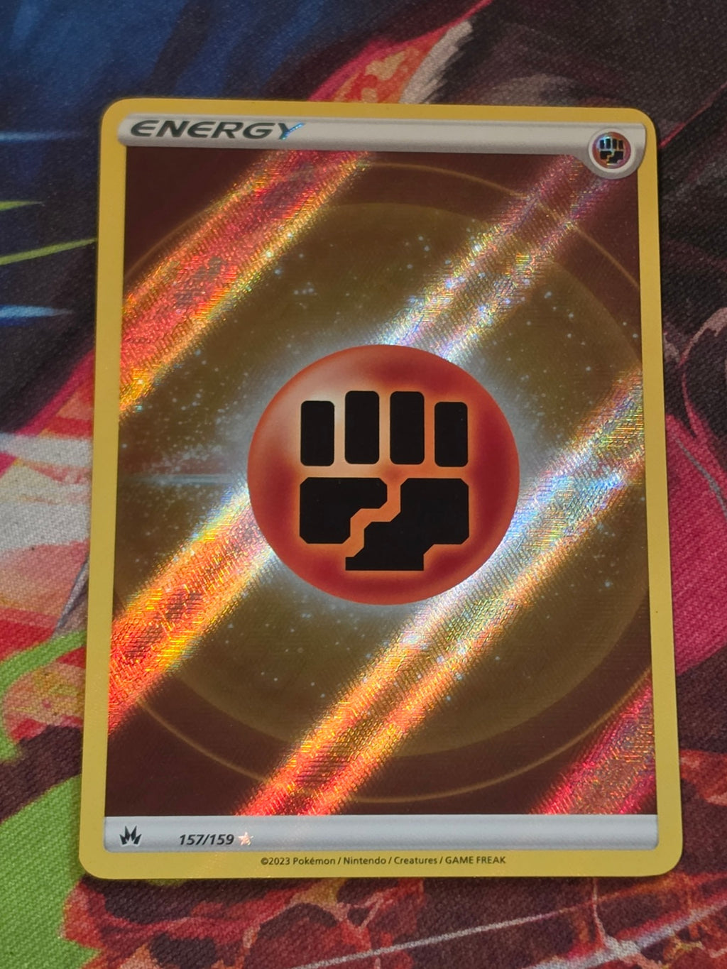 Fighting Energy (Texture Full Art) Ultra Rare Crown Zenith 157/159 NM Pokemon