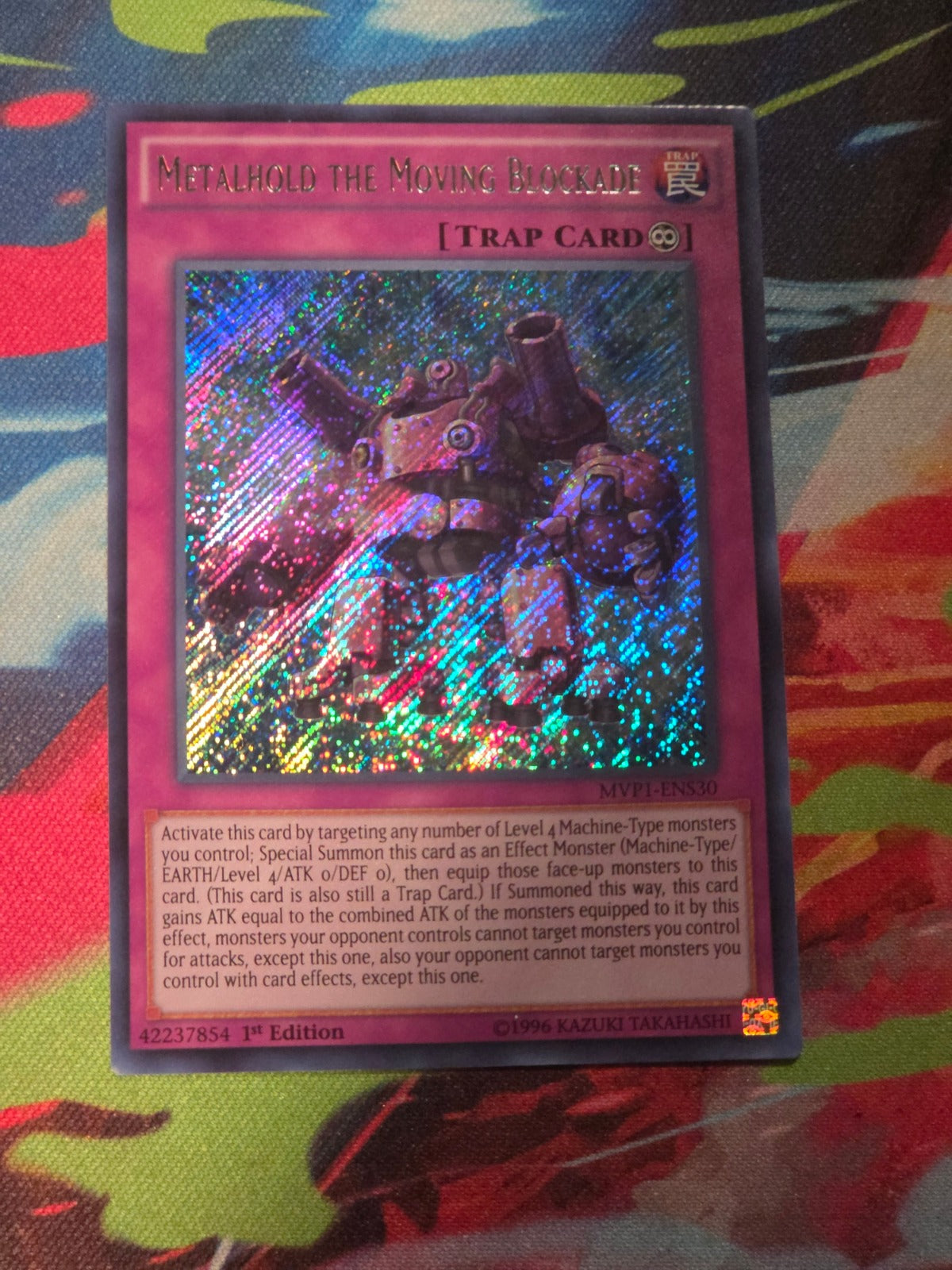 Metalhold the Moving Blockade Secret Rare The Dark Side of Dimensions Movie Pack: Secret Edition MVP1-ENS30 1st Edition LP Yu-Gi-Oh!