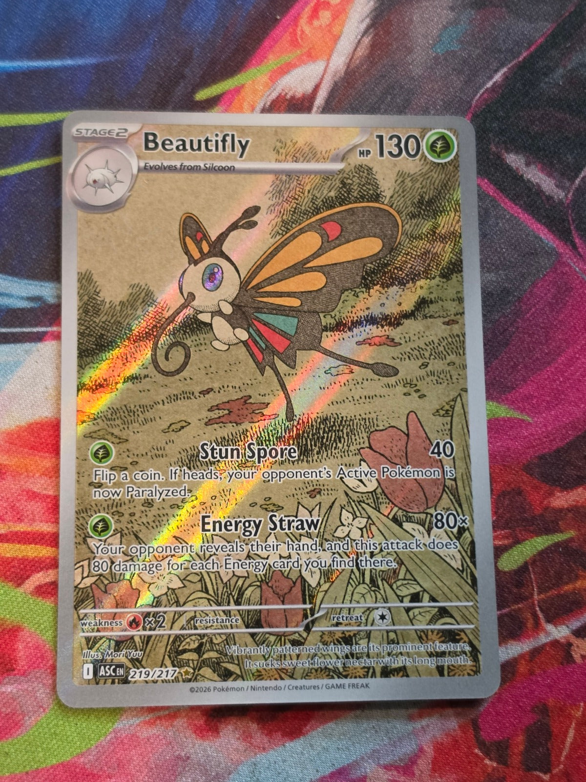 Beautifly Illustration Rare ME: Ascended Heroes 219/217 NM Pokemon