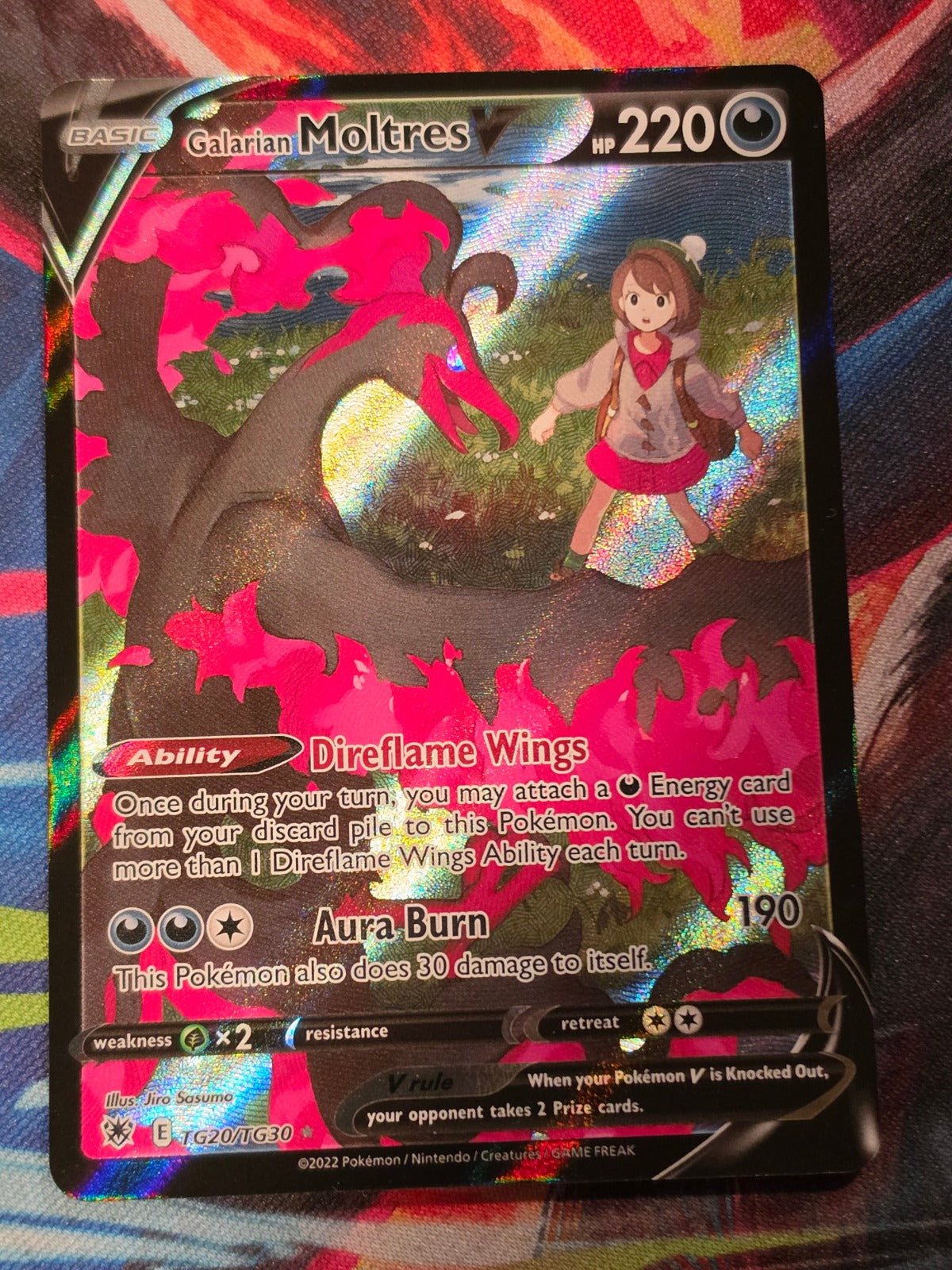 Galarian Moltres V Ultra Rare SWSH10: Astral Radiance Trainer Gallery TG20/TG30 NM Pokemon