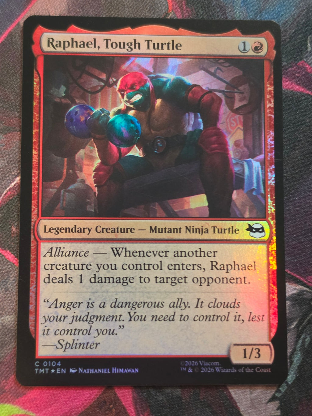 Raphael, Tough Turtle - 104 - Teenage Mutant Ninja Turtles - C - Foil - NM MTG