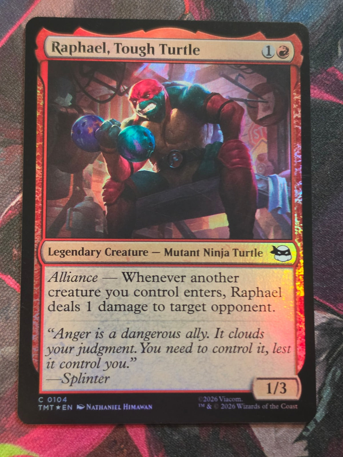 Raphael, Tough Turtle - 104 - Teenage Mutant Ninja Turtles - C - Foil - NM MTG