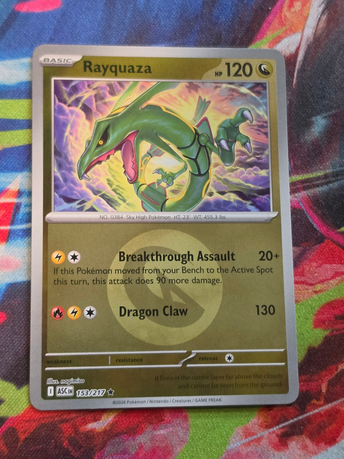 Rayquaza (Energy Symbol Pattern) Rare ME: Ascended Heroes 153/217 NM Pokemon