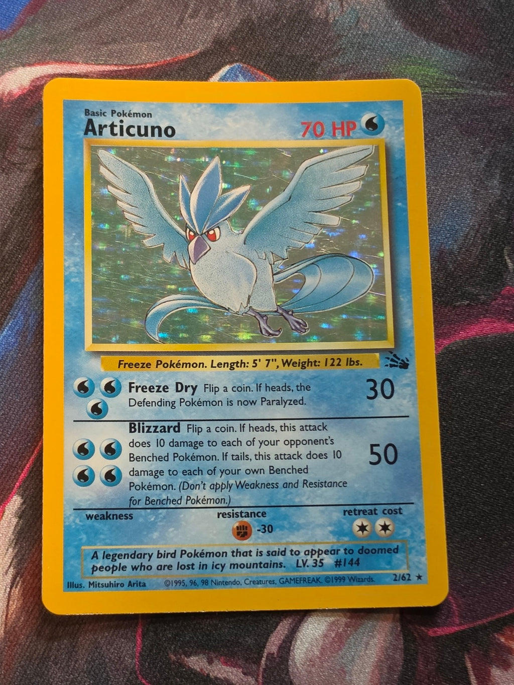 Articuno Holo Rare Fossil 02/62 NM-/LP+ Pokemon