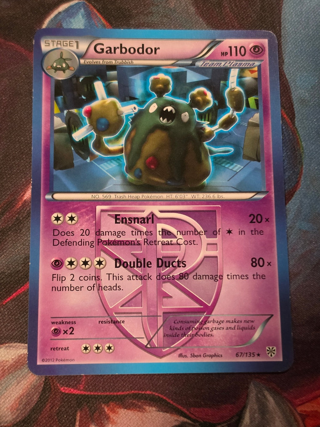 Garbodor (Team Plasma) (67) - 67/135 - Plasma Storm - Rare - NM - Pokemon