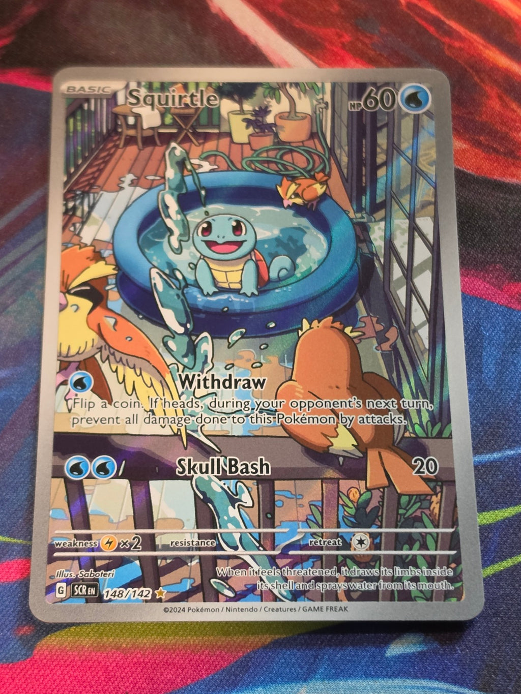 Squirtle Illustration Rare Stellar Crown 148/142 NM Pokemon