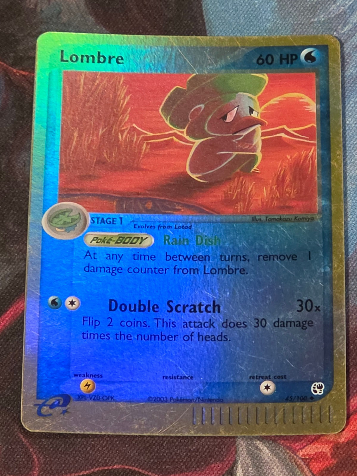 Lombre Uncommon Reverse Holo EX Sandstorm 45/100 LP Pokemon