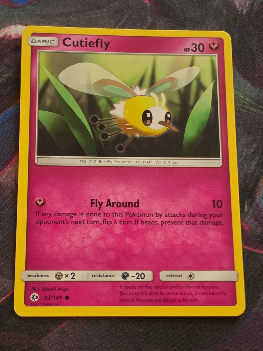 Cutiefly - 92/149 - SM Base Set - Common - MP - Pokemon