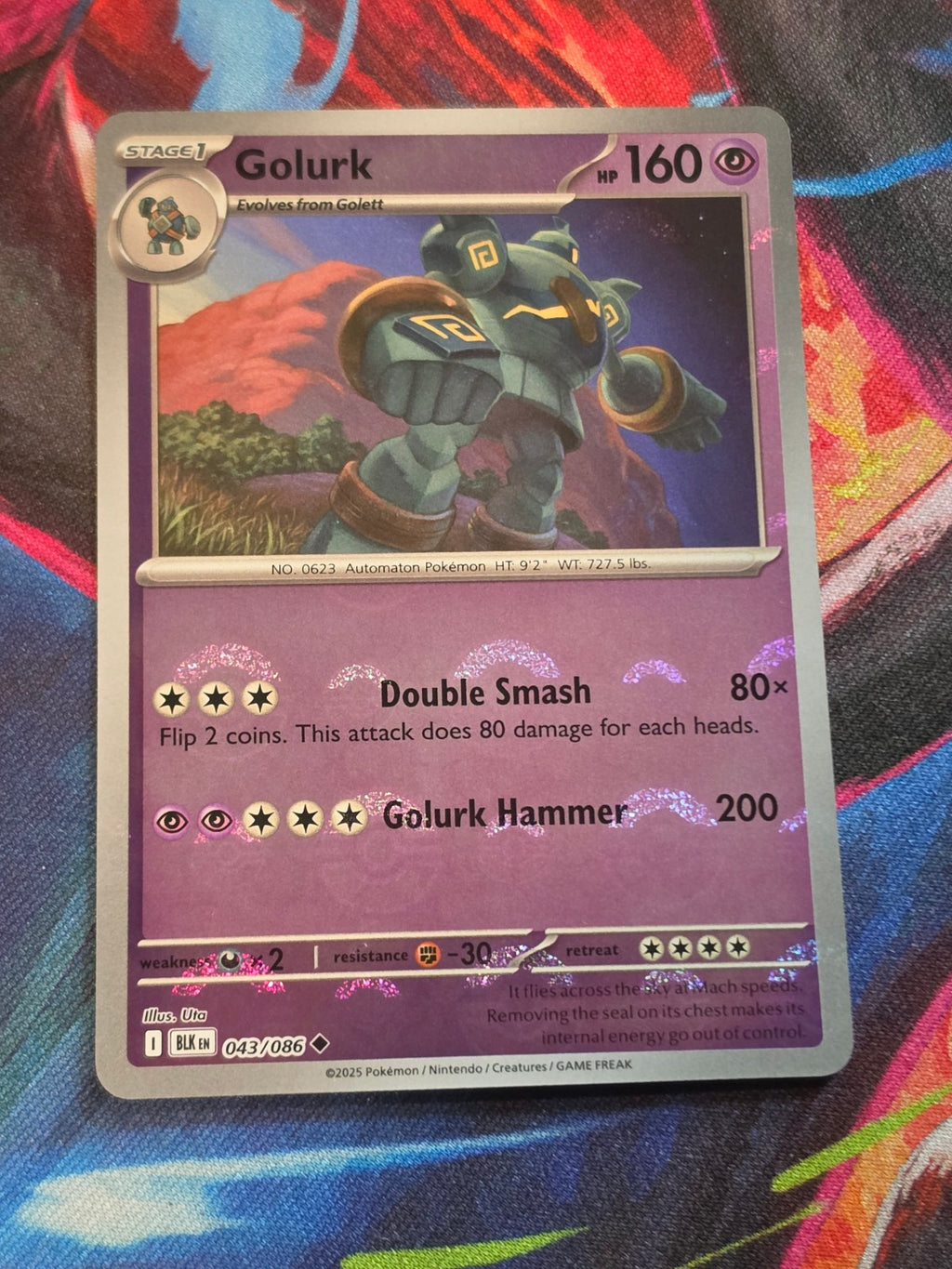 Golurk (Poke Ball Pattern) Uncommon Black Bolt 043/086 NM Pokemon