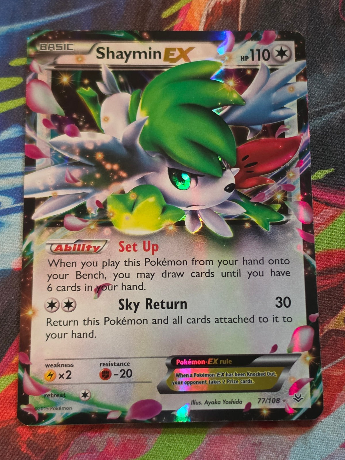 Shaymin EX Ultra Rare XY - Roaring Skies 77/108 LP+ Pokemon