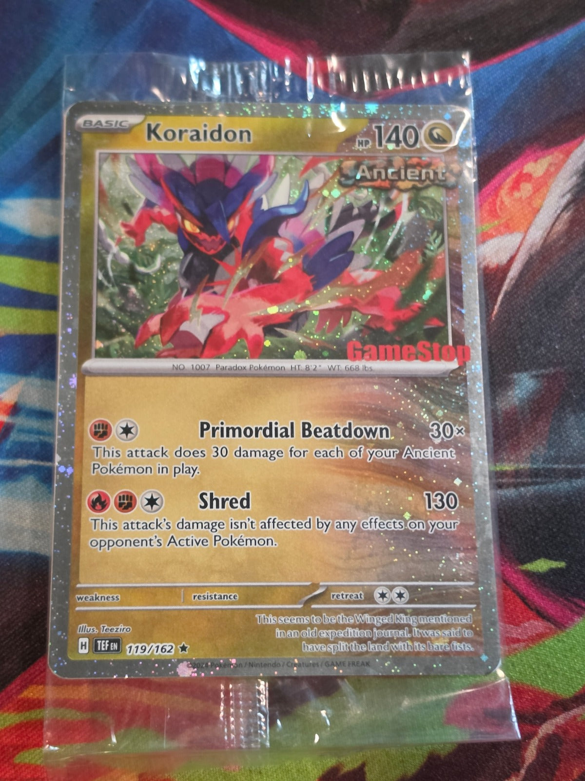 Koraidon (Gamestop Promo) Promo Reverse Holo Miscellaneous Cards & Products 119/162 NM SEALED Pokemon