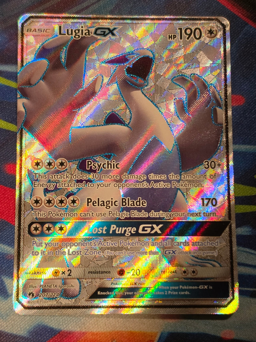 Lugia GX (Full Art) Ultra Rare SM - Lost Thunder 207/214 LP Pokemon
