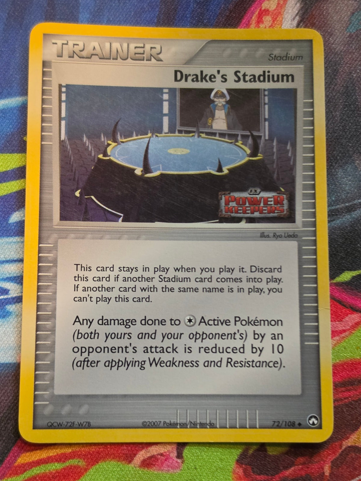 Drake's Stadium Uncommon Reverse Holo EX Power Keepers 72/108 MP Pokemon