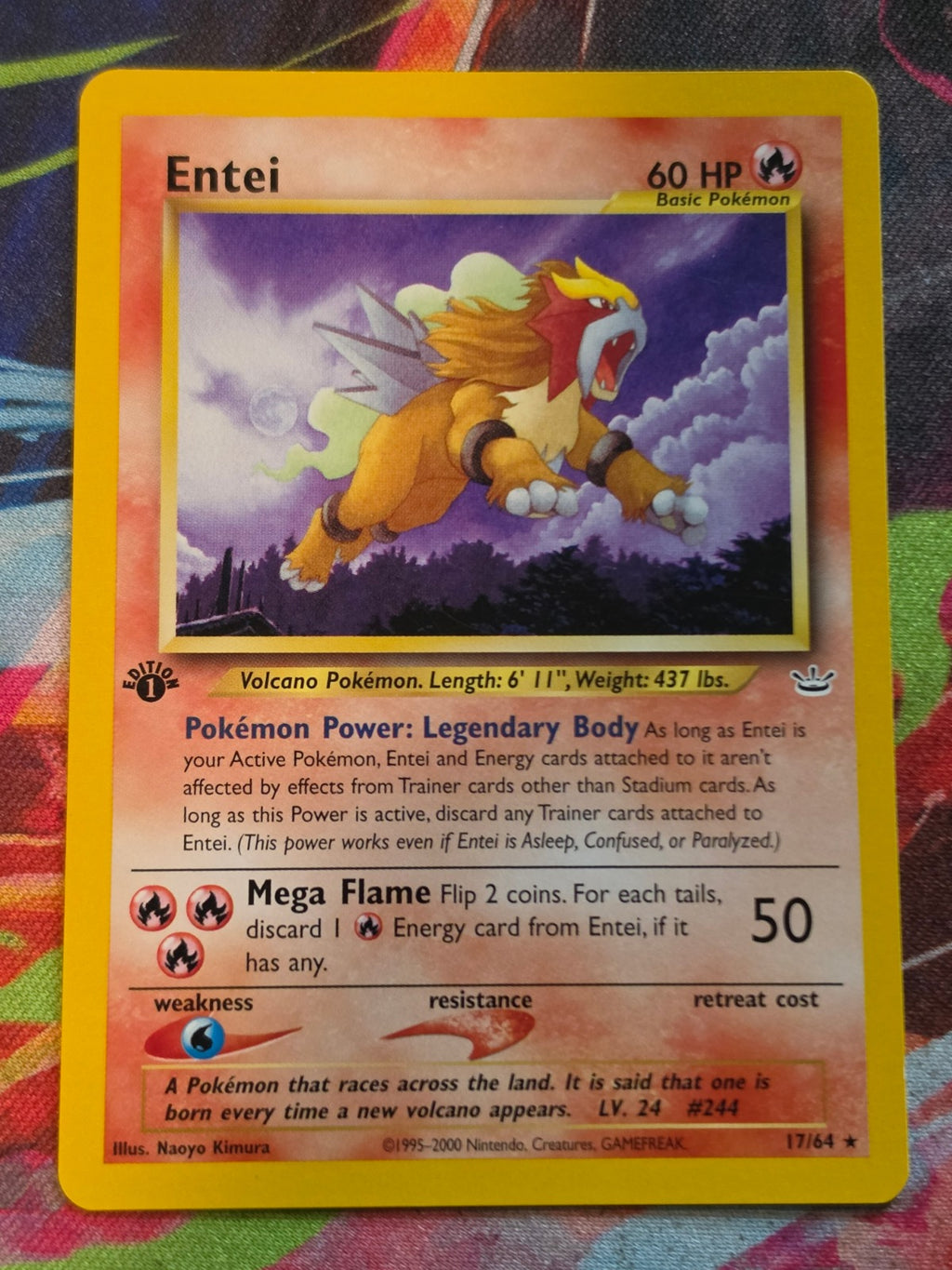 Entei (17) Rare 1st Edition Neo Revelation 17/64 NM-/LP+ Pokemon