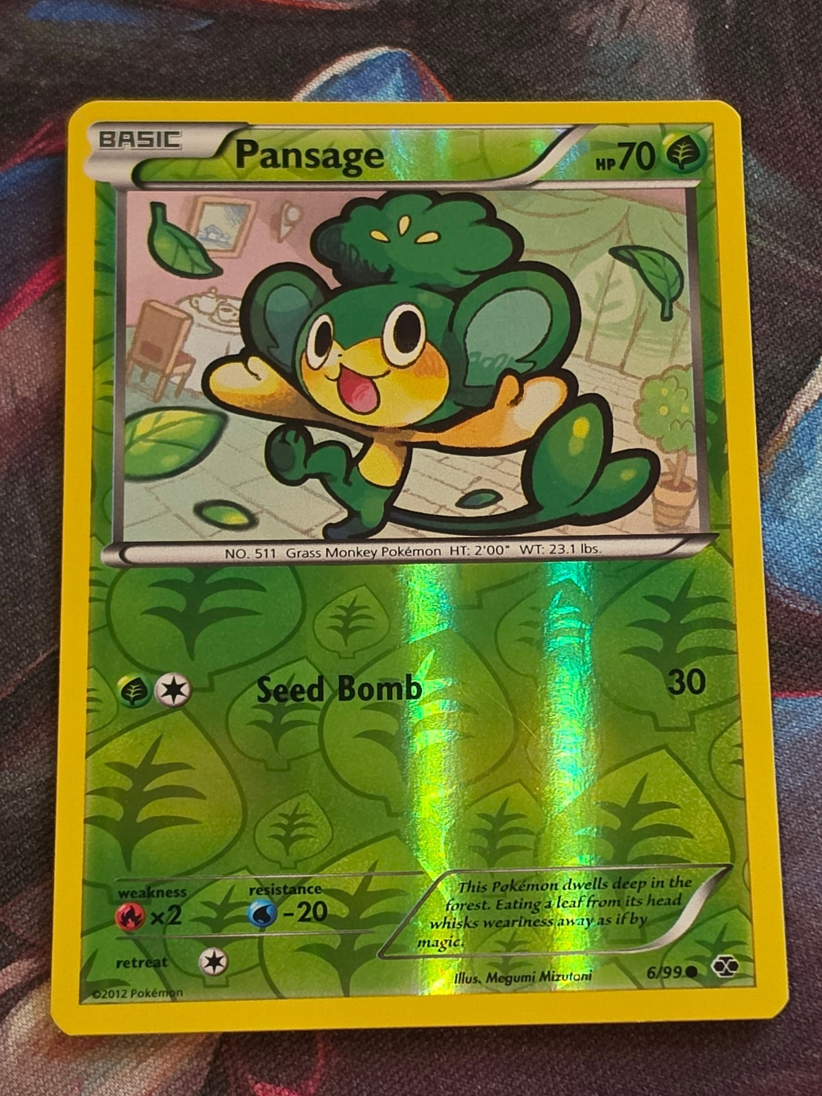Pansage - 6/99 - Next Destinies - Common - Reverse Holo - LP - Pokemon
