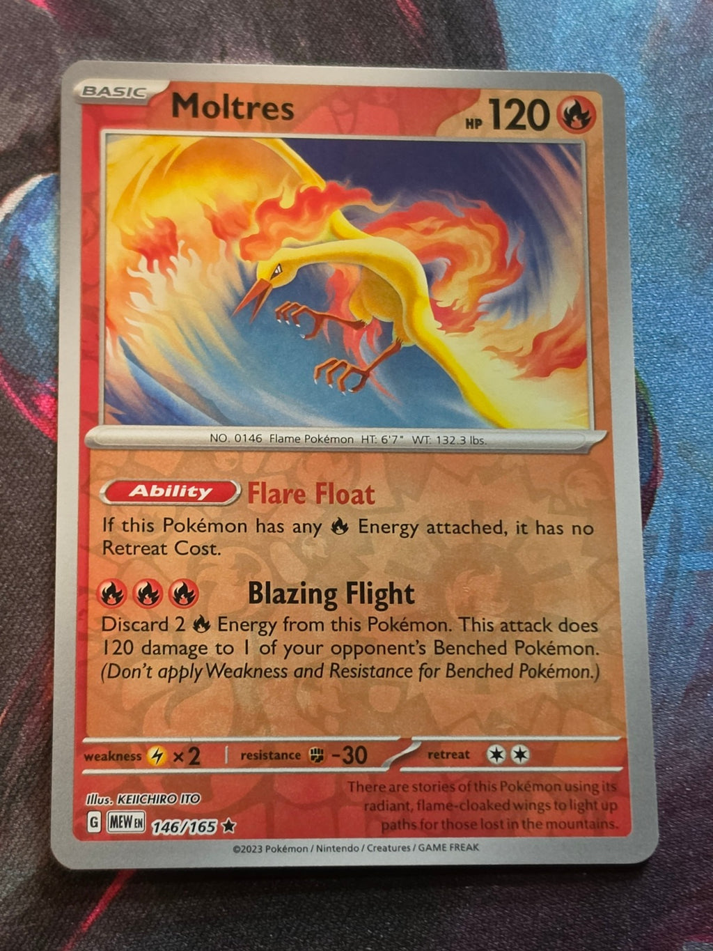 Moltres Reverse Holo Rare Scarlet & Violet 151 146/165 NM Pokemon
