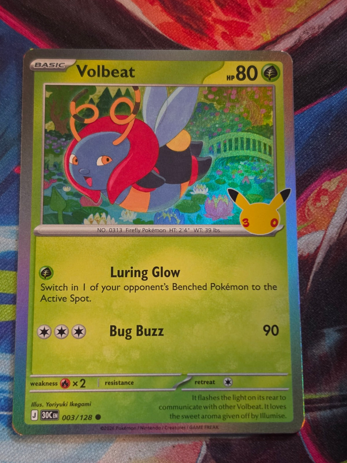 Volbeat Common ME: 30th Celebration 003/128 NM Pokemon