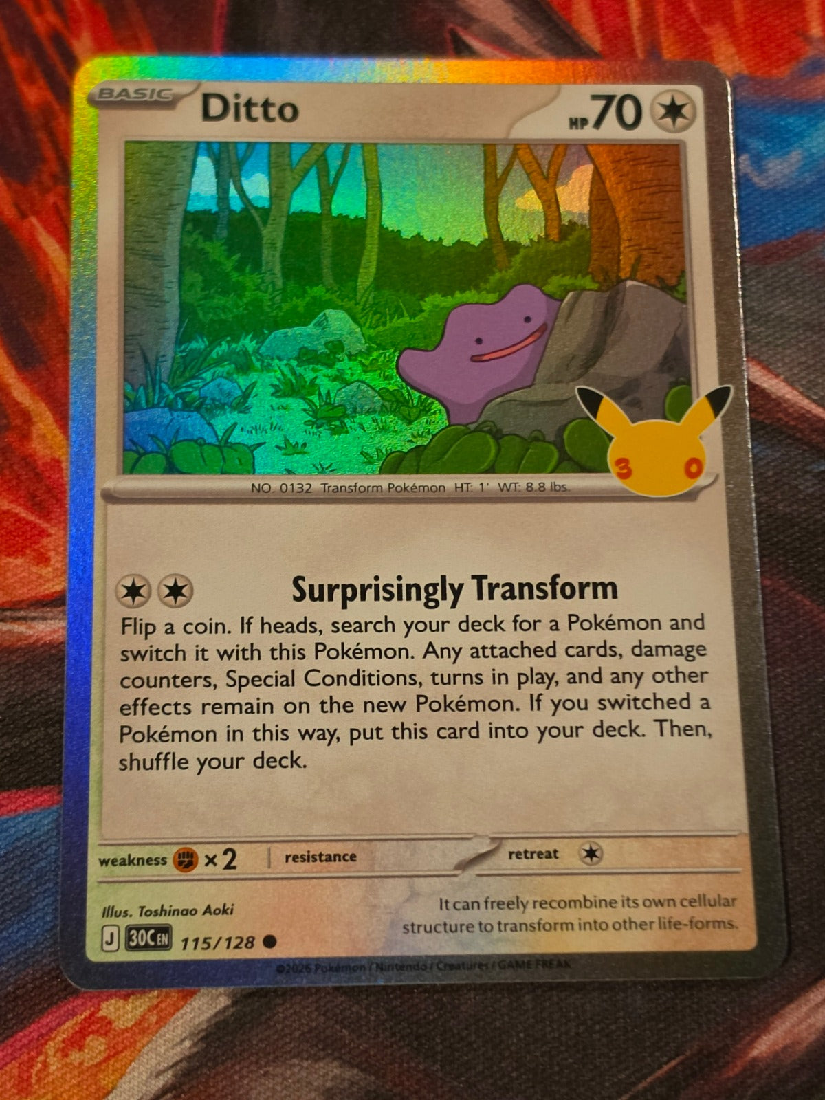 Ditto - 115/128 - ME: 30th Celebration - Common - NM - Pokemon