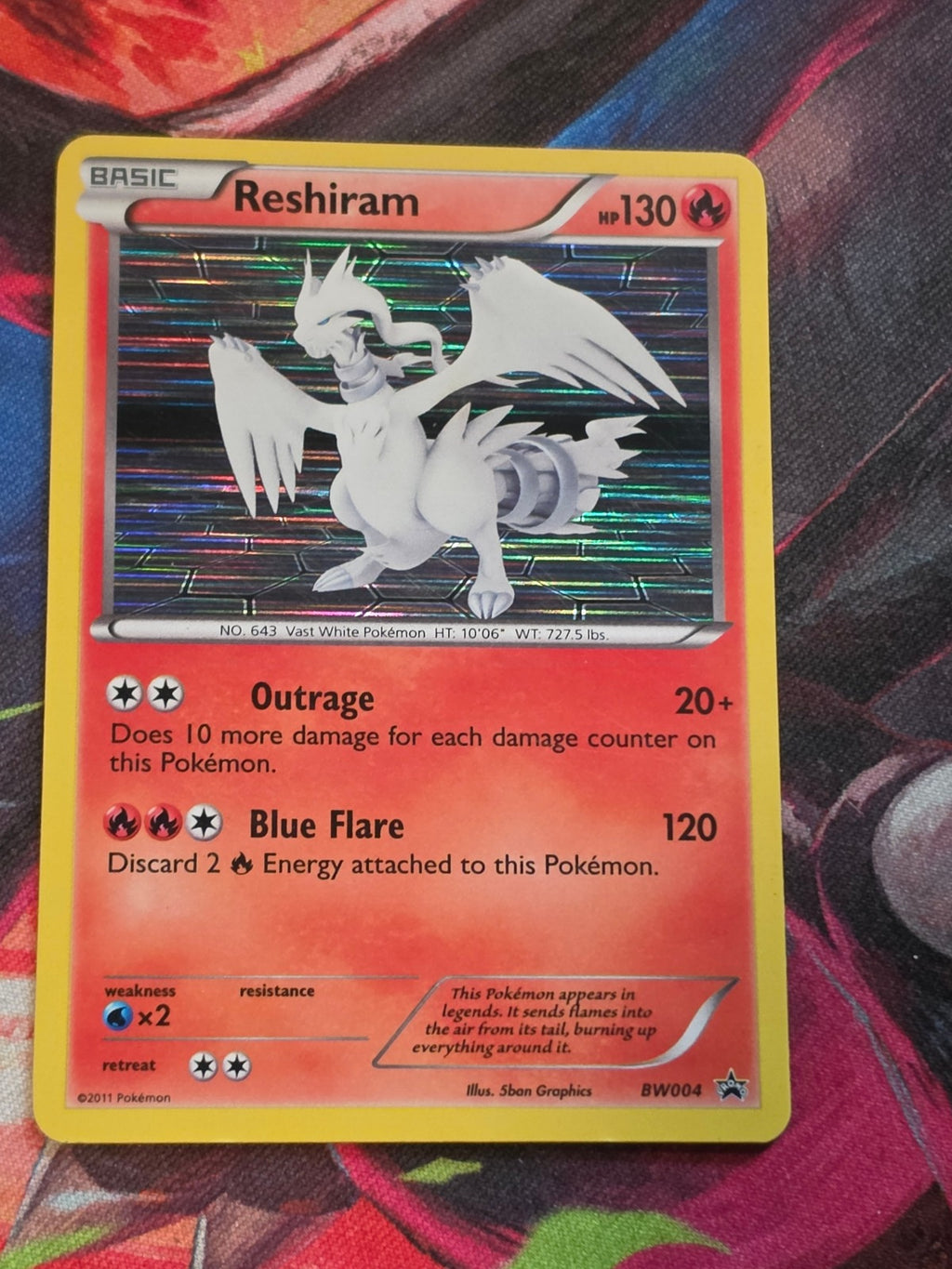 Reshiram Promo Black and White Promos BW004 LP Pokemon