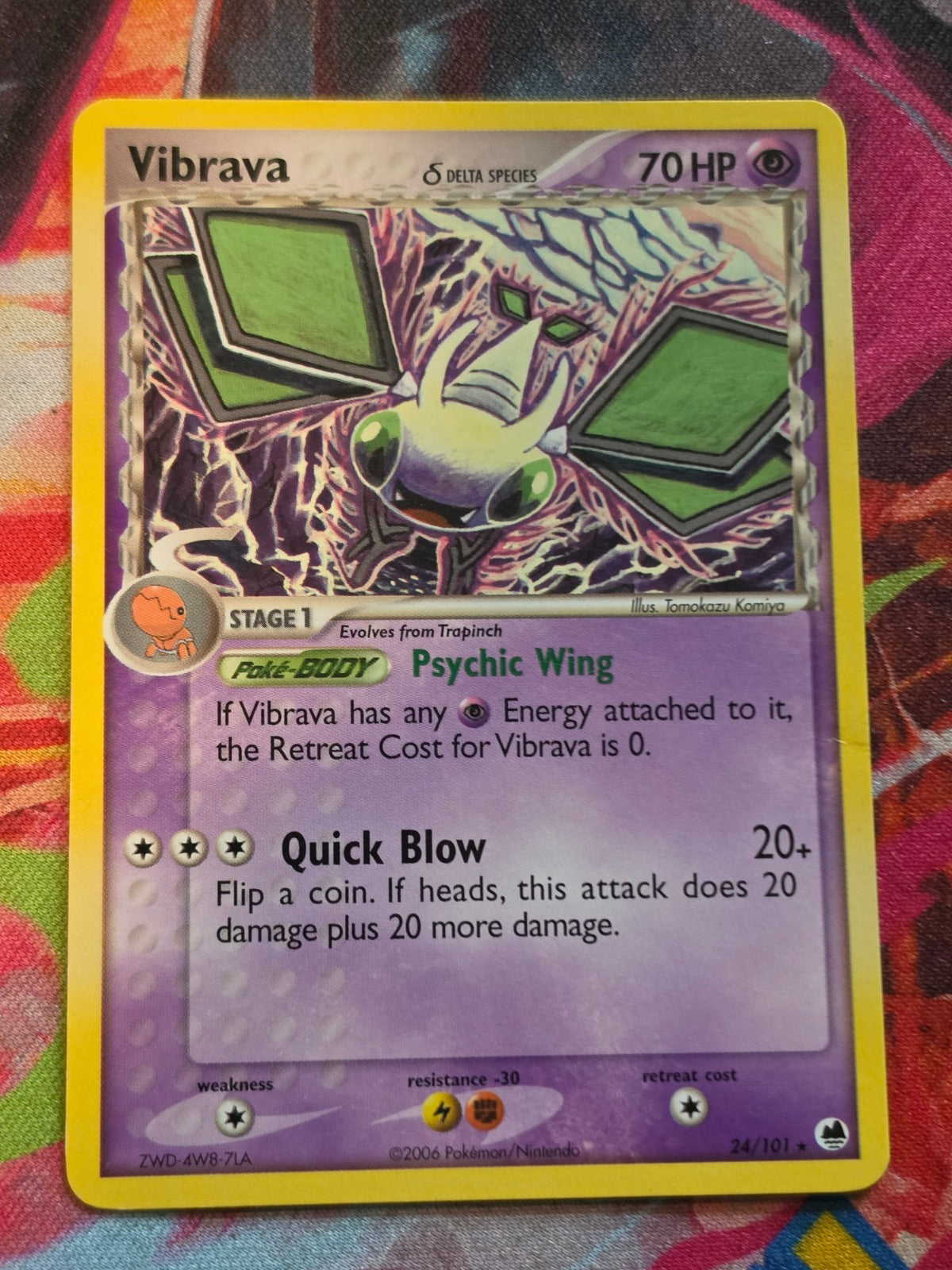 Vibrava (Delta Species) Rare EX Dragon Frontiers 24/101 LP Pokemon