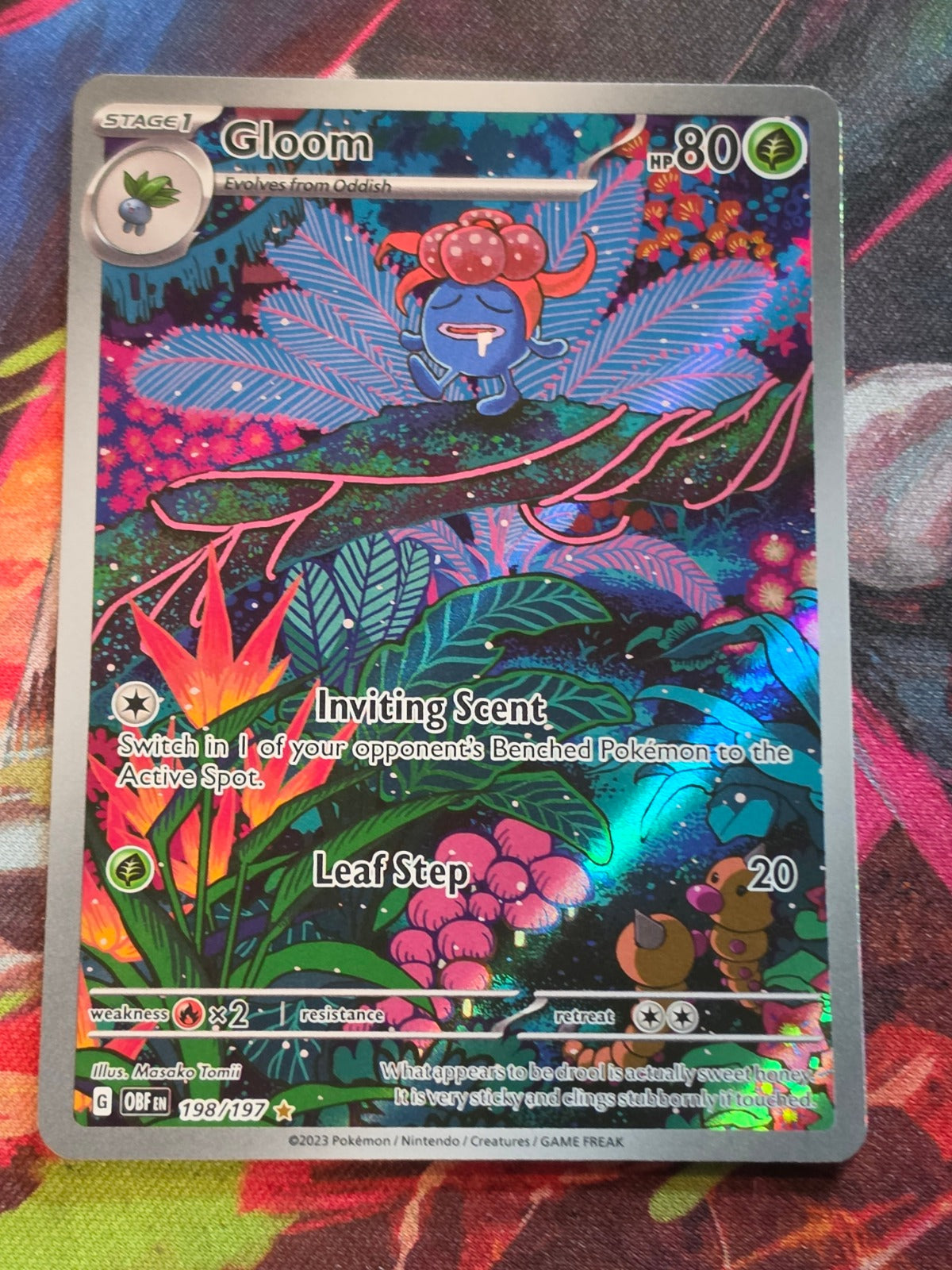 Gloom Illustration Rare SV03: Obsidian Flames 198/197 NM Pokemon