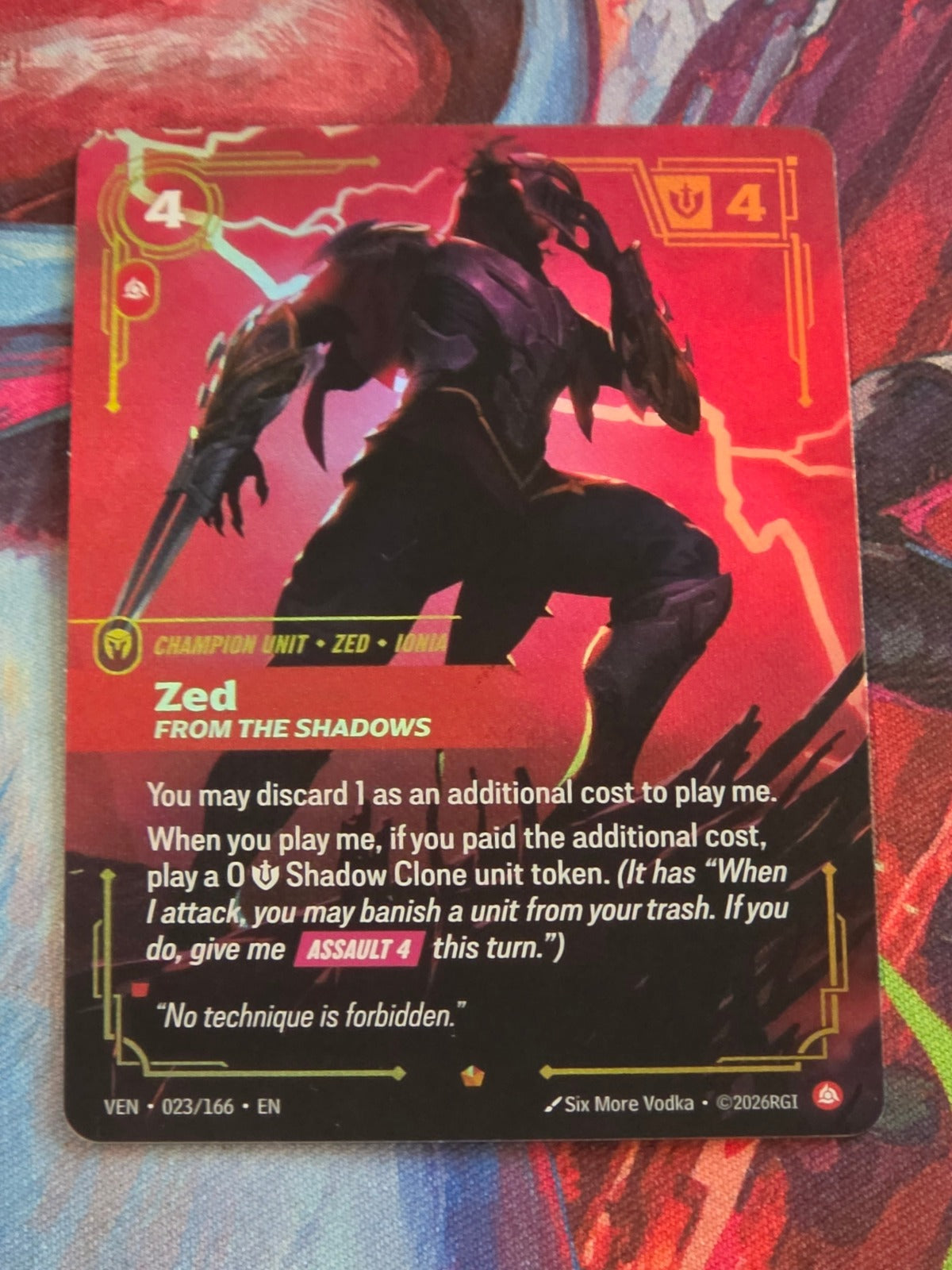 Zed, From the Shadows - 023/166 - Vendetta - Epic - NM