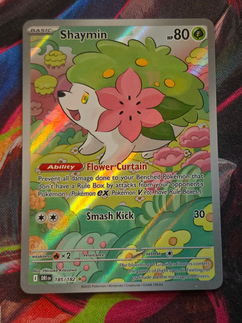 Shaymin Illustration Rare SV10: Destined Rivals 185/182 NM- Pokemon
