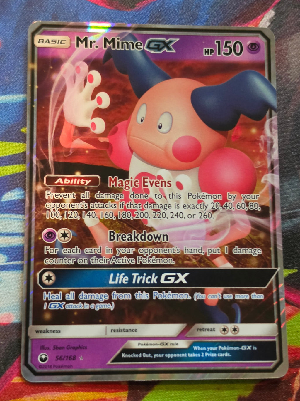 Mr. Mime GX - 56/168 - SM - Celestial Storm - Ultra Rare - NM-/LP+ Pokemon