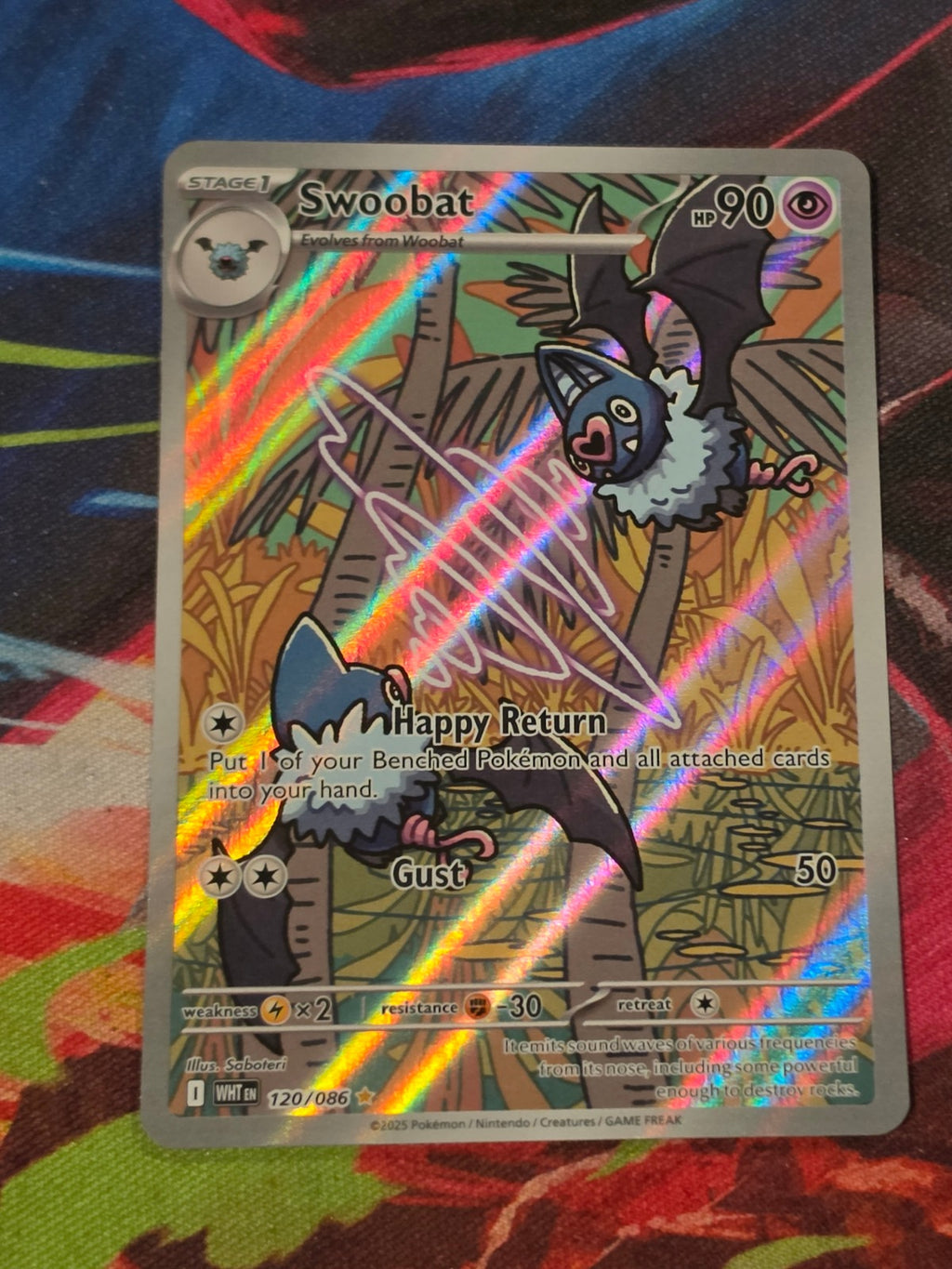 Swoobat Illustration Rare White Flare 120/086 NM Pokemon