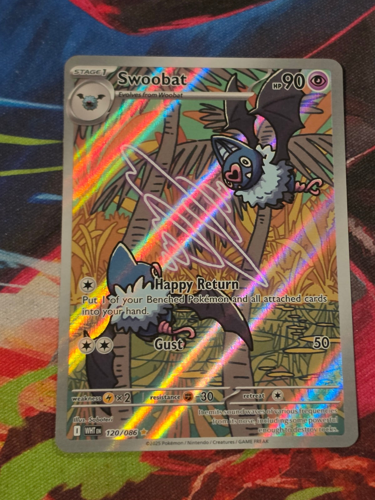 Swoobat Illustration Rare White Flare 120/086 NM Pokemon