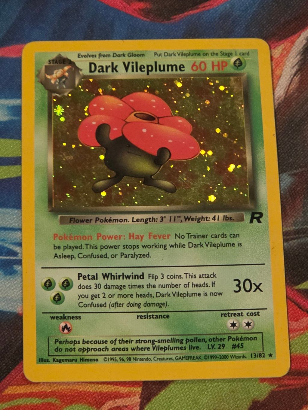 Dark Vileplume (13) Holo Rare Unlimited Team Rocket 13/82 LP Pokemon