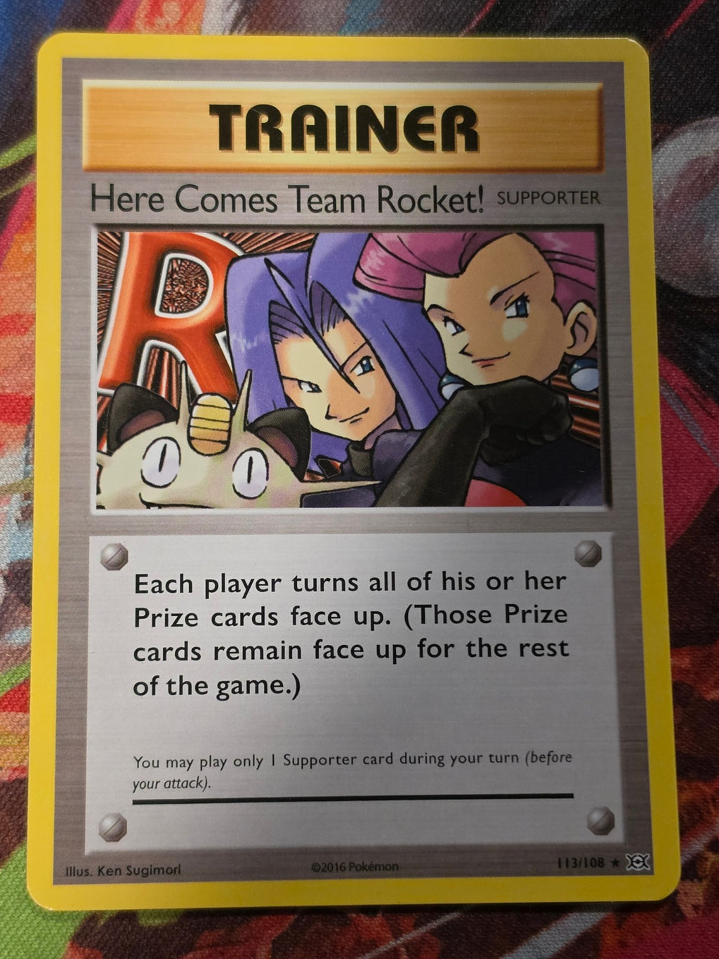 Here Comes Team Rocket! Secret Rare XY - Evolutions 113/108 NM Pokemon
