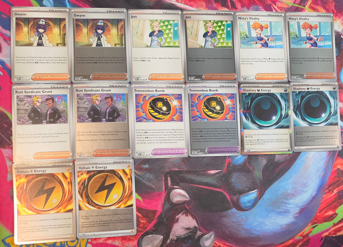Pokemon Pitch Black Complete Master Base Set Lot 001-084 - 158 Cards - Reverse Holo + ex - NM